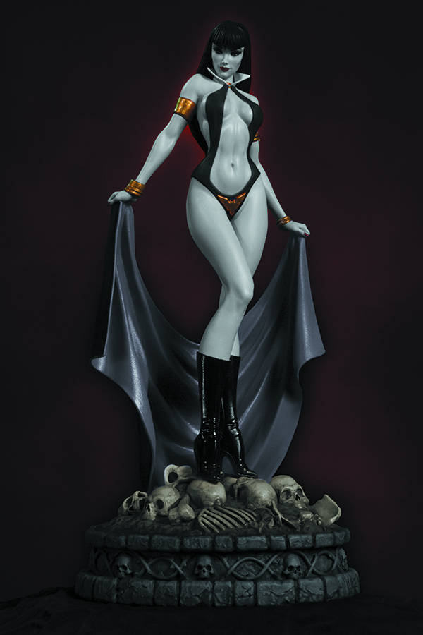 STK684491 WOMEN DYNAMITE VAMPIRELLA STATUE B&W ED PROOF