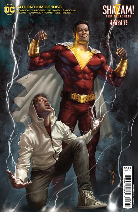 ACTION COMICS #1053 CVR D LUCIO PARRILLO SHAZAM FURY OF THE GODS MOVIE CARD STOCK VAR