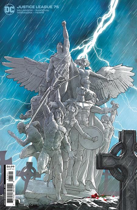JUSTICE LEAGUE #75 CVR B MIKEL JANIN CARD STOCK VAR ( DEATH OF THE JUSTICE LEAGUE )