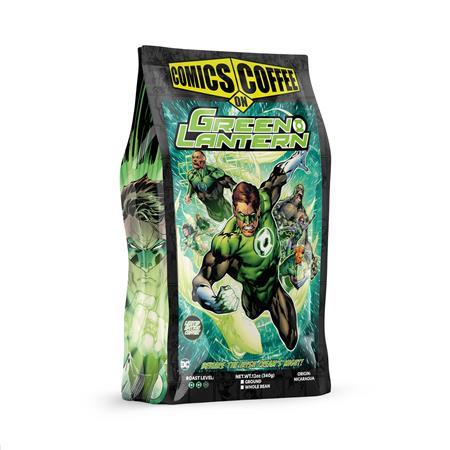 0224CC823 COMICS ON COFFEE GREEN LANTERN IRISH CREAM 12OZ BAG
