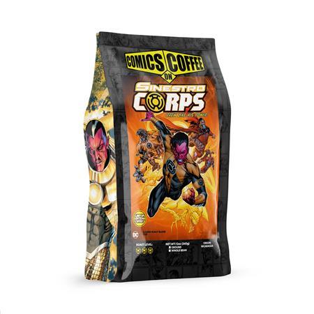 0224CC827 COMICS ON COFFEE SINESTRO BLEND OF DARKNESS 12OZ BAG