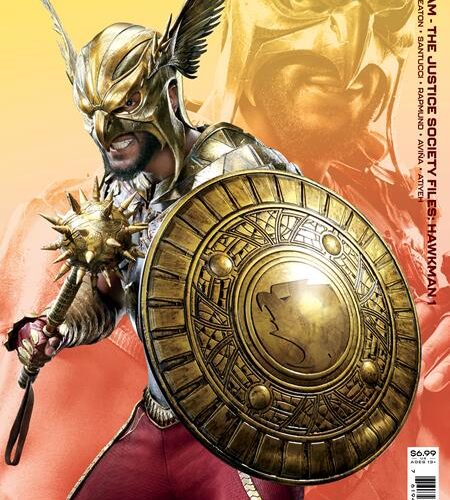 0522DC031 BLACK ADAM JUSTICE SOCIETY FILES HAWKMAN #1 (ONE SHOT) CVR B PHOTO CARD STOCK VAR