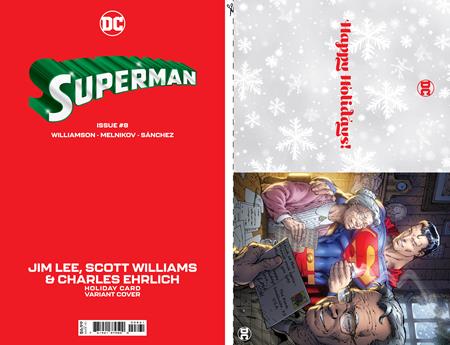 0923DC182 SUPERMAN #8 CVR D JIM LEE DC HOLIDAY CARD SPECIAL EDITION VAR