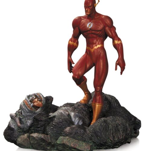 The Flash vs. Gorilla Grodd Patina Mini Statue