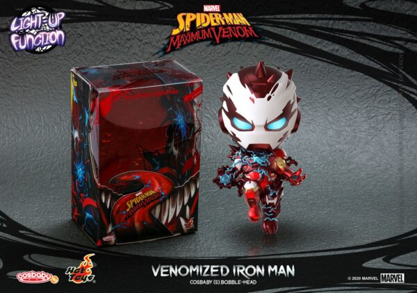 0vJuJ7-n Venomized Iron Man Cosbaby (S) Bobble-Head