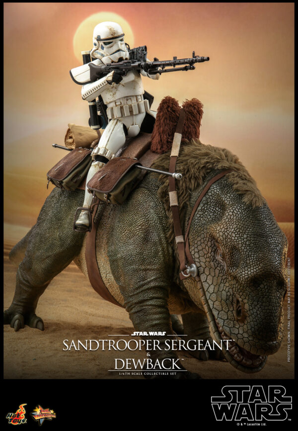 369499527_761791082622688_5981144344534669582_n Pre Order : Hot Toys MMS722 STAR WARS EPISODE IV : A NEW HOPE™ 1/6th SACLE SANDTROOPER SERGEANT™ & DEWBACK™ COLLECTIBLE SET