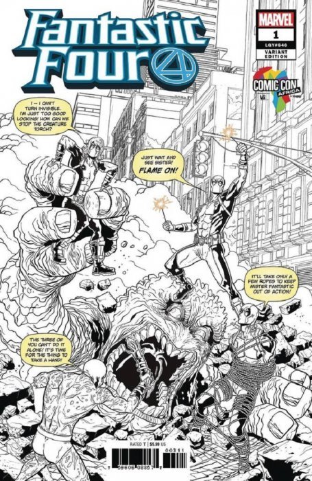 FANTASTIC FOUR #1 - CCA ( COMIC CON AFRICA 2018 EXCLUSIVE SKETCH COVER )