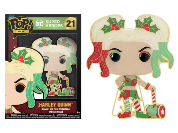 LF POP SIZED PIN DC HOLIDAY HARLEY QUINN PIN