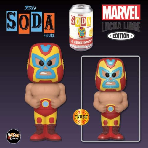 VINYL SODA LUCHADORES IRON MAN W/ METALLIC W/ CHASE