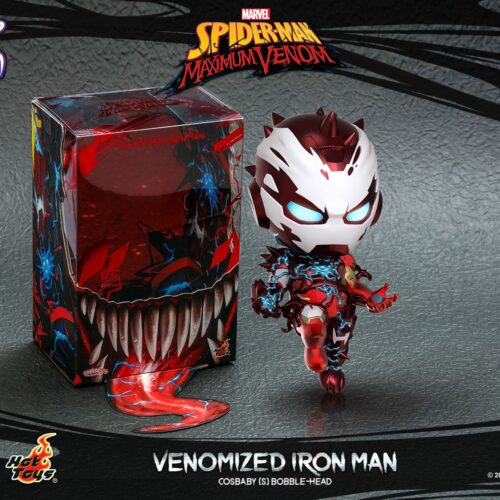 KfYx7Rk Venomized Iron Man Cosbaby (S) Bobble-Head