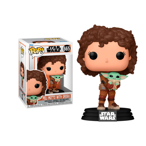 POP VINYL MANDALORIAN PELI MOTTO W/ GROGU