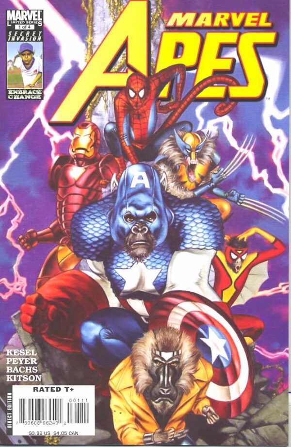 STK375163 MARVEL APES #1 - #4 ( COMPLETE SET )