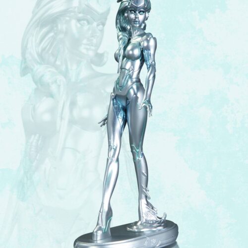 STK529790 DC COMICS COVER GIRLS PLATINUM STATUE