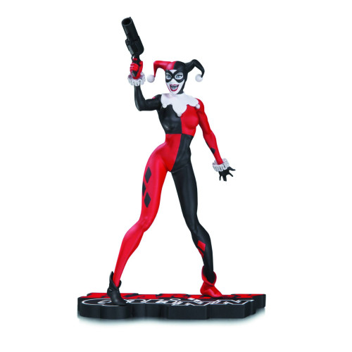 STL021461 HARLEY QUINN RED WHITE & BLACK STATUE BY JIM LEE