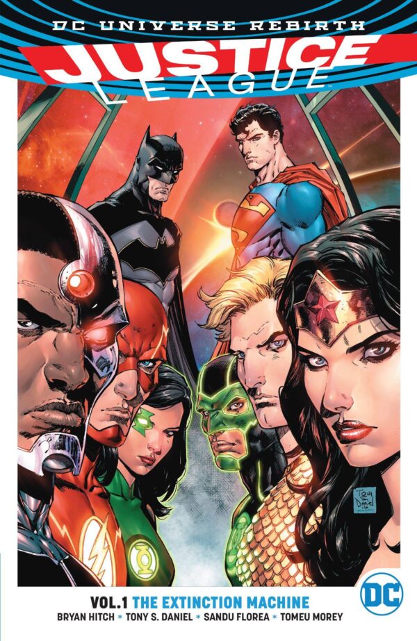 STL025394 JUSTICE LEAGUE TP VOL 01 THE EXTINCTION MACHINE (REBIRTH)