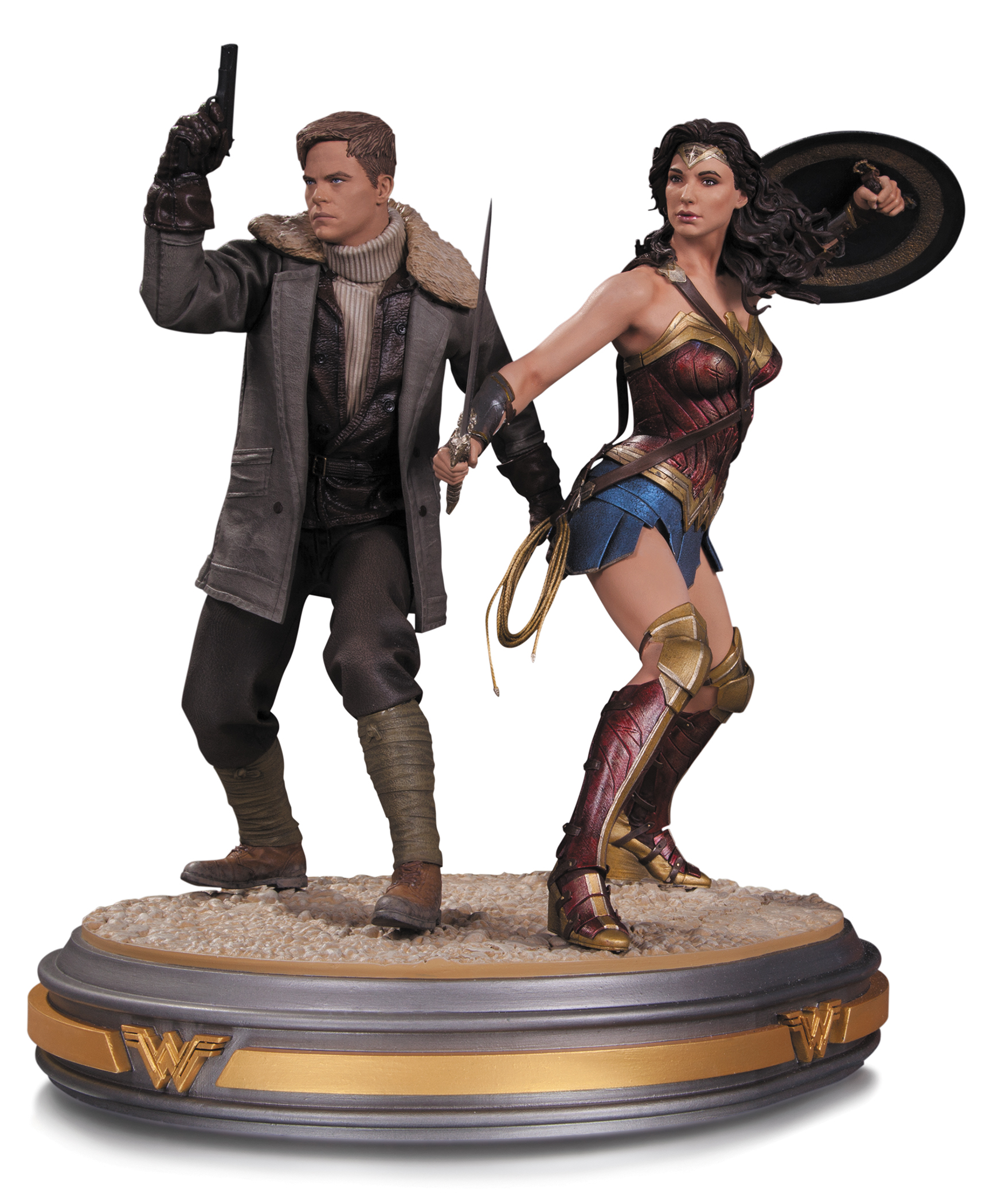 WONDER WOMAN MOVIE WONDER WOMAN & STEVE TREVOR STATUE