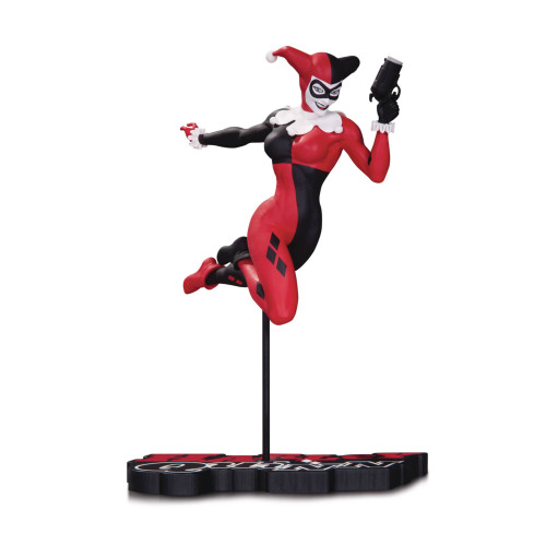 STL036559 HARLEY QUINN RED WHITE & BLACK STATUE BY TERRY DODSON