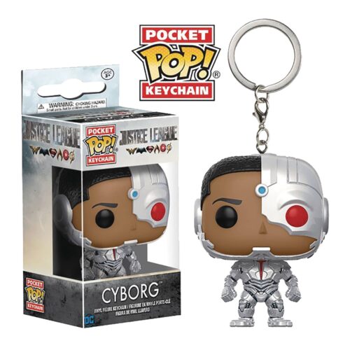 STL063901 POCKET POP JUSTICE LEAGUE MOVIE CYBORG FIG KEYCHAIN
