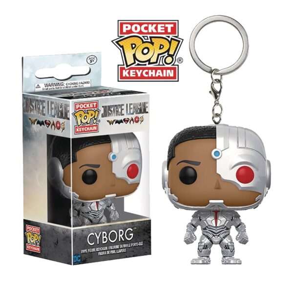 STL063901 POCKET POP JUSTICE LEAGUE MOVIE CYBORG FIG KEYCHAIN