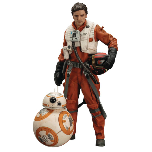 STL066957-2 SW E7 POE DAMERON & BB-8 ARTFX+ STATUE 2PK