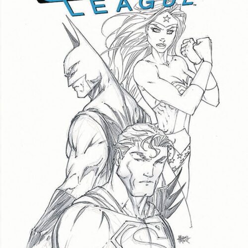 STL067509 JUSTICE LEAGUE #1 ASPEN B&W VAR
