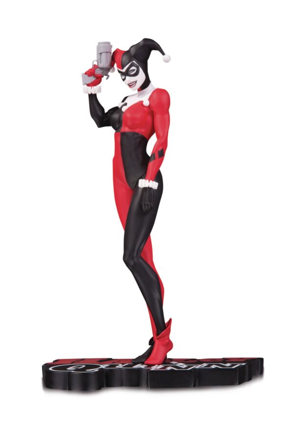 STL080755 HARLEY QUINN RED WHITE & BLACK STATUE BY MICHAEL TURNER