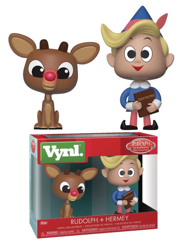 STL106541 VYNL RUDOLPH & HERMEY VIN FIG 2PK