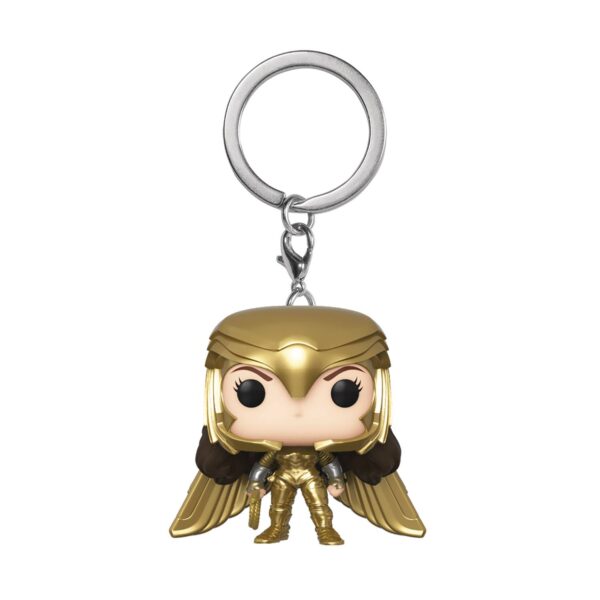 STL142375 POCKET POP WONDER WOMAN 1984 GOLDEN ARMOR FIGURE KEYCHAI8