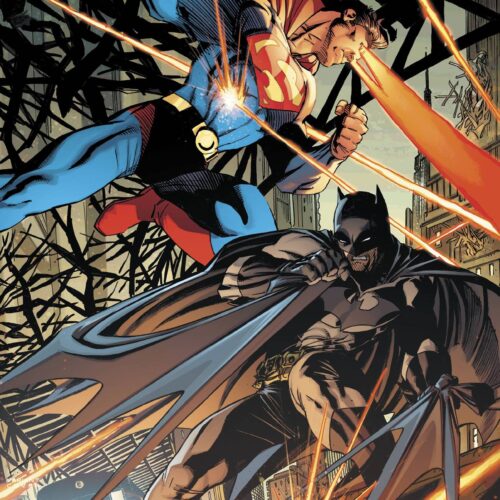 STL145418 BATMAN SUPERMAN #7 CARD STOCK ANDY KUBERT VAR ED