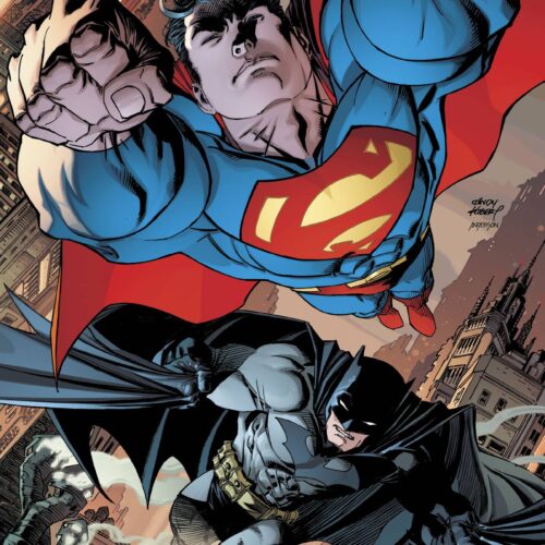 STL147919 BATMAN SUPERMAN #8 CARD STOCK ANDY KUBERT VAR ED