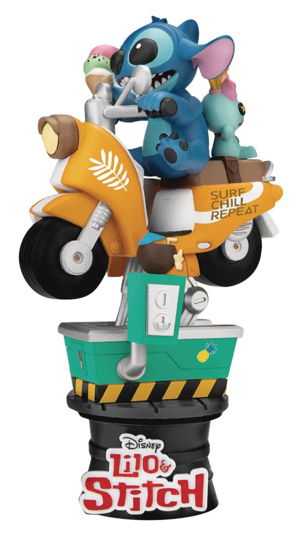 STL164952 COIN RIDE DS-041 STITCH D-STAGE SER 6IN STATUE