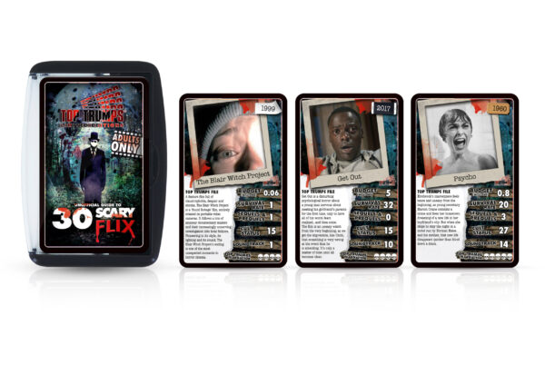 TOP TRUMPS 30 SCARY FLIX UNOFFICIAL GUIDE GAME