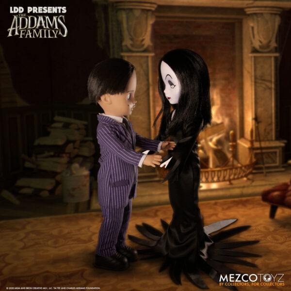 LIVING DEAD DOLLS ADDAMS FAMILY GOMEZ & MORTICIA DOLL SET