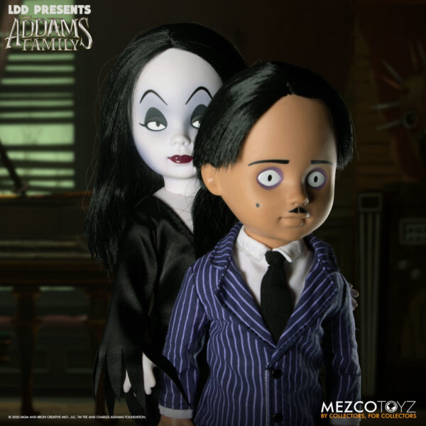 LIVING DEAD DOLLS ADDAMS FAMILY GOMEZ & MORTICIA DOLL SET