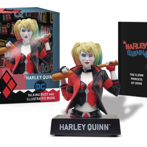 HARLEY QUINN TALKING FIGURE & ILLUS BOOK KIT