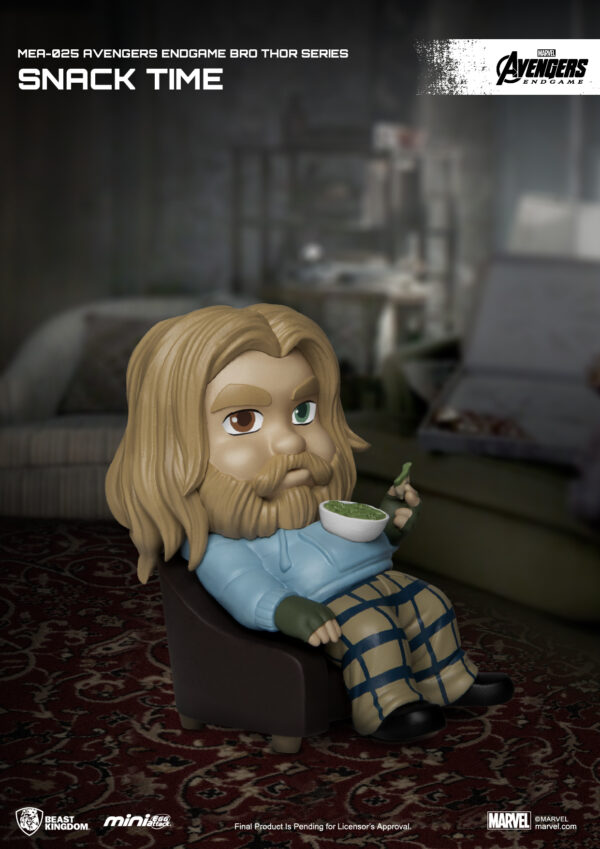 STL206429_3 AVENGERS ENDGAME BRO THOR SER MEA-025 SNACK TIME FIG