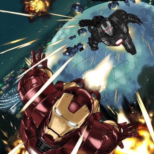 STL206919_1200x1200 CAPTAIN AMERICA IRON MAN #1 (OF 5) KUBERT INFINITY SAGA VAR