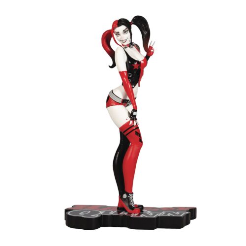 STL208205-1 HARLEY QUINN RED WHITE & BLACK BY J SCOTT CAMPBELL STATUE