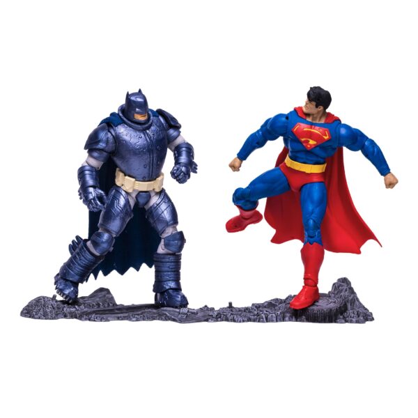 STL208989 DC COLLECTOR DKR SUPERMAN V BATMAN 7IN SCALE AF 2PK