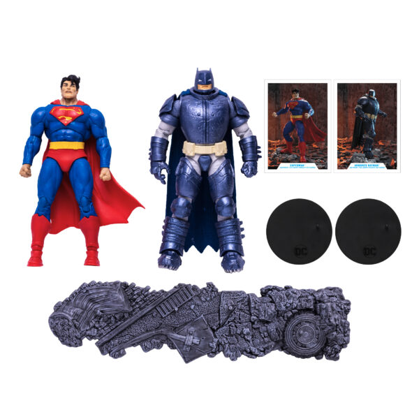 STL208989_1 DC COLLECTOR DKR SUPERMAN V BATMAN 7IN SCALE AF 2PK