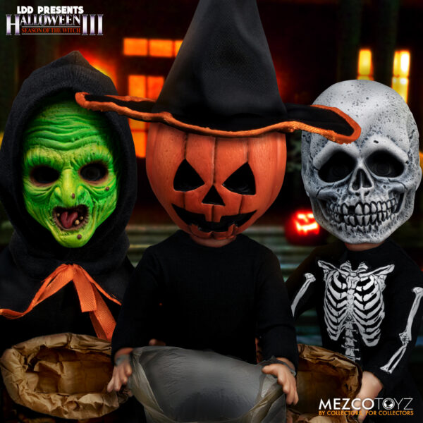 STL214328_6 LIVING DEAD DOLLS HALLOWEEN 3 TRICK-OR-TREATERS BOXED SET