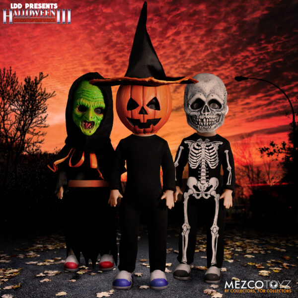 STL214328_8 LIVING DEAD DOLLS HALLOWEEN 3 TRICK-OR-TREATERS BOXED SET