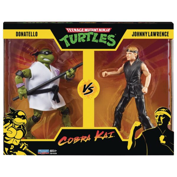 STL214432 TMNT X COBRA KAI DONATELLO VS JOHNNY LAWRENCE AF 2PK
