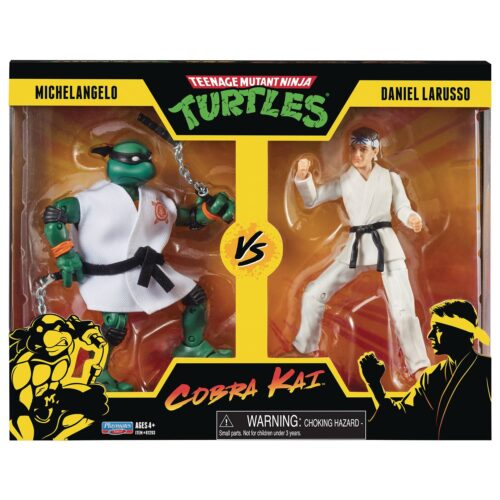 STL214434 TMNT X COBRA KAI MICHELANGELO VS DANIEL LARUSSO AF 2PK