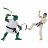STL214434_1 TMNT X COBRA KAI MICHELANGELO VS DANIEL LARUSSO AF 2PK