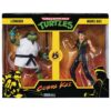 STL214436 TMNT X COBRA KAI LEONARDO VS MIGUEL DIAZ AF 2PK