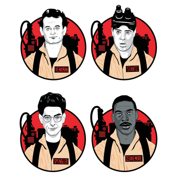 GHOSTBUSTERS V5 ENAMEL PINS 4PC PINBOOK