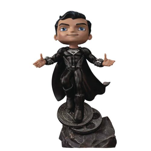 STL216805 MINICO JUSTICE LEAGUE SUPERMAN BLACK SUIT VINYL STATUE