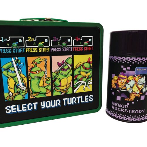STL222298 TIN TITANS TMNT ARCADE PX LUNCHBOX & BEV CONTAINER