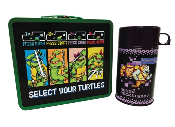 STL222298 TIN TITANS TMNT ARCADE PX LUNCHBOX & BEV CONTAINER